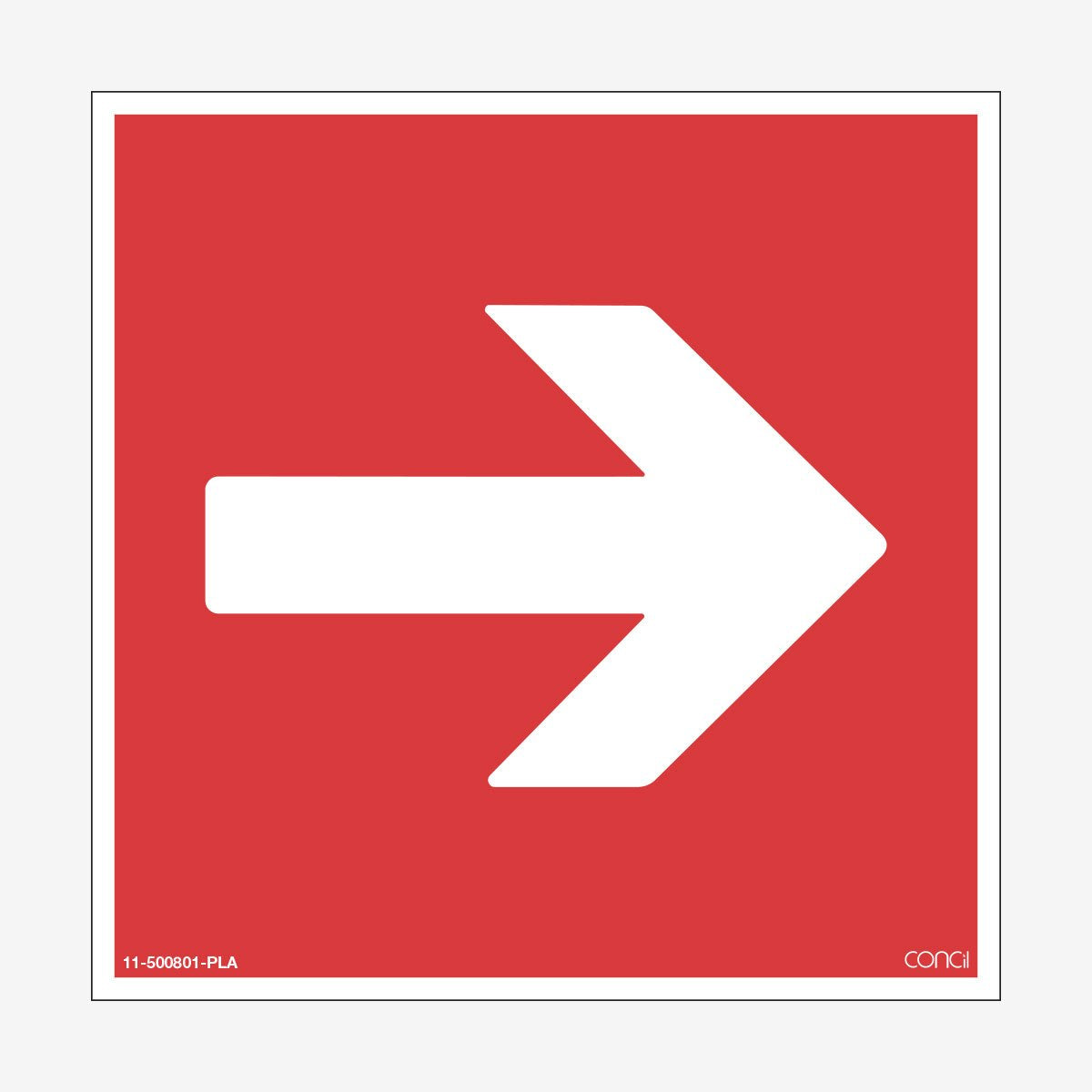 Riktningspil Rak en Skylt från Nordisk skylt