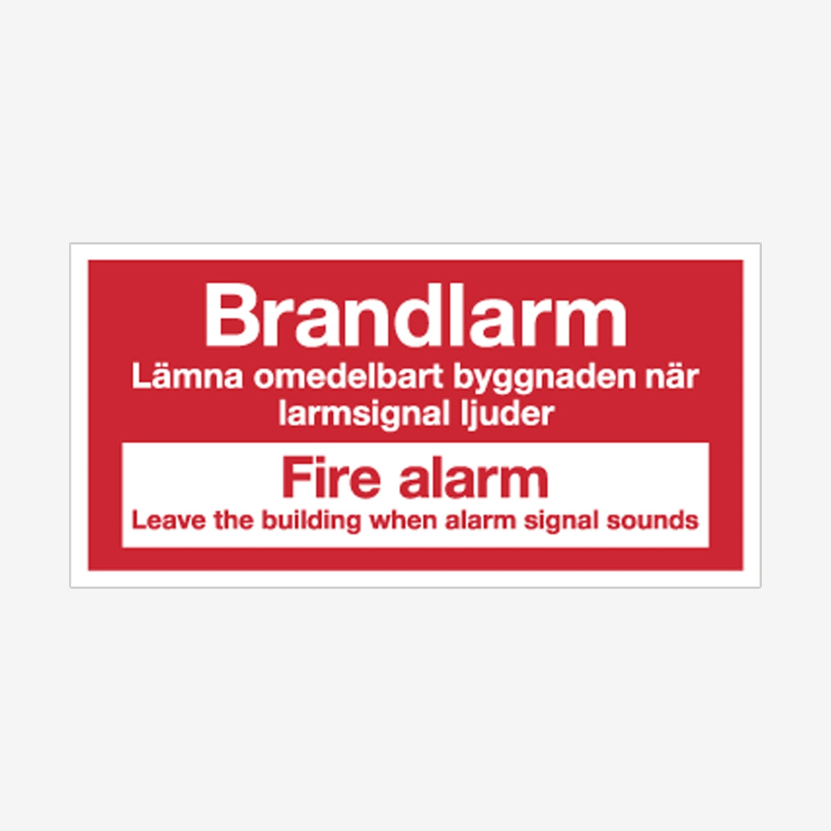 Brandlarm en Skylt från Nordisk skylt