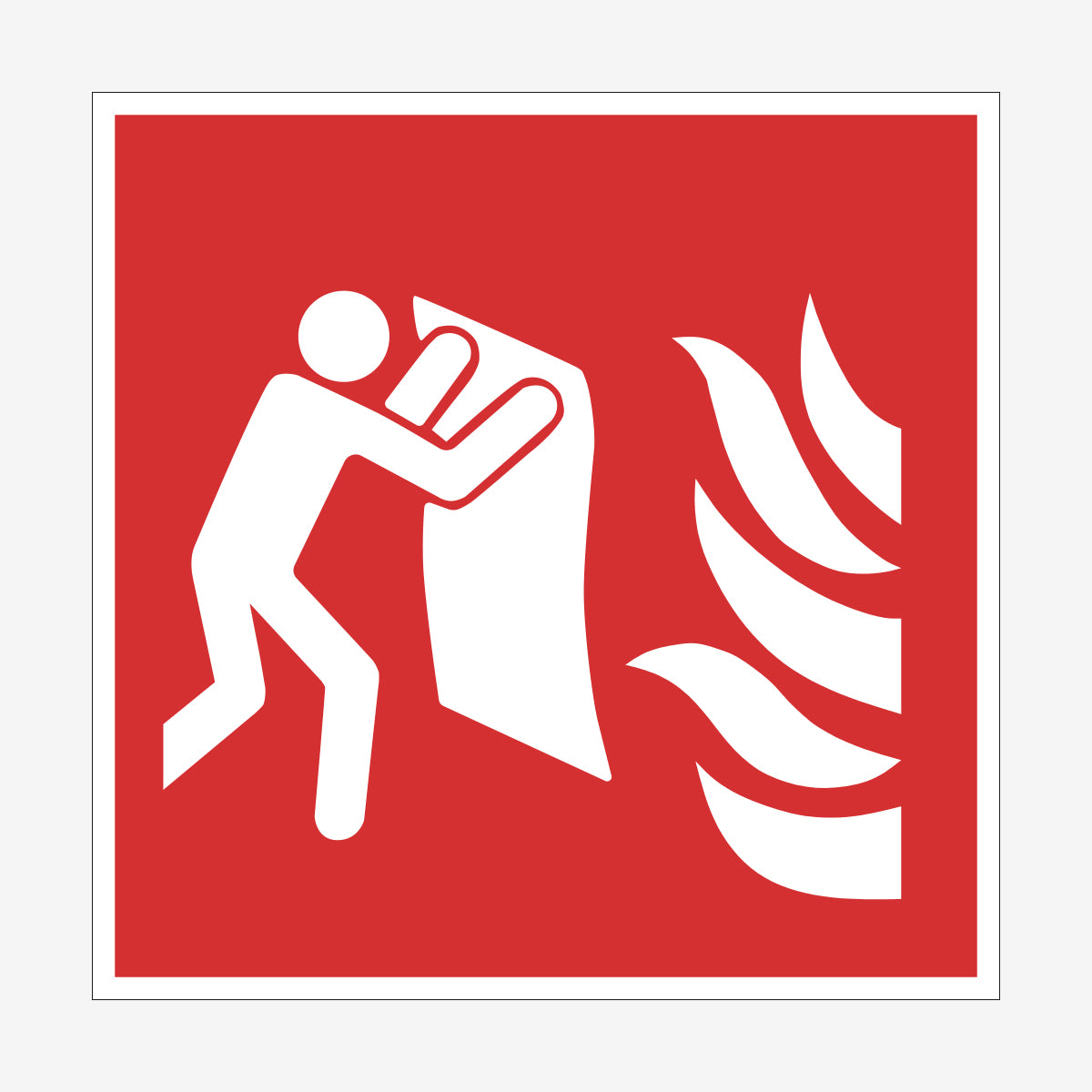 Brandfilt ISO en Skylt från Nordisk skylt