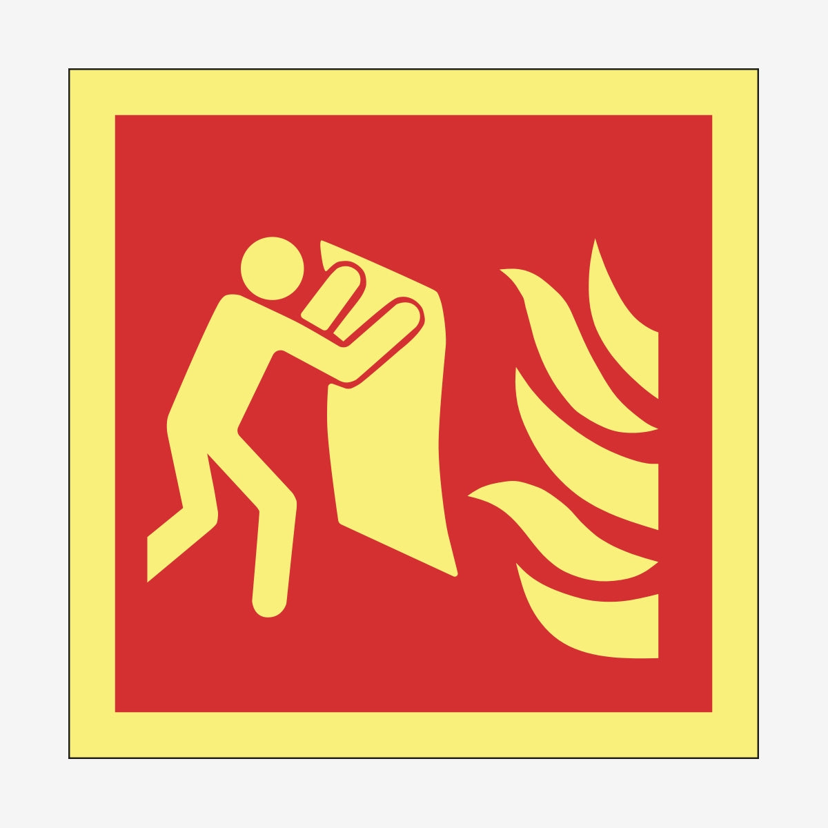 Brandfilt ISO en Skylt från Nordisk skylt