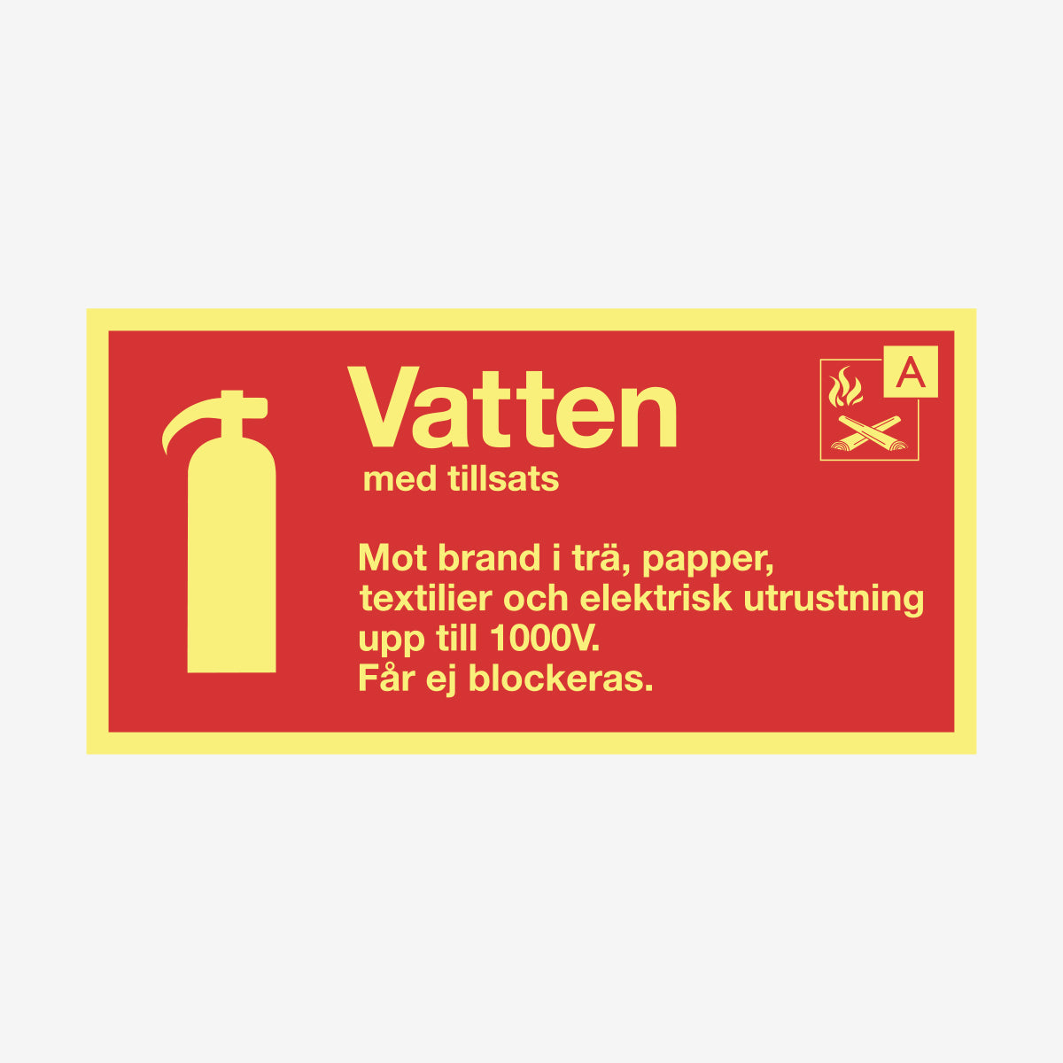 Typskylt Vatten en Skylt från Nordisk skylt