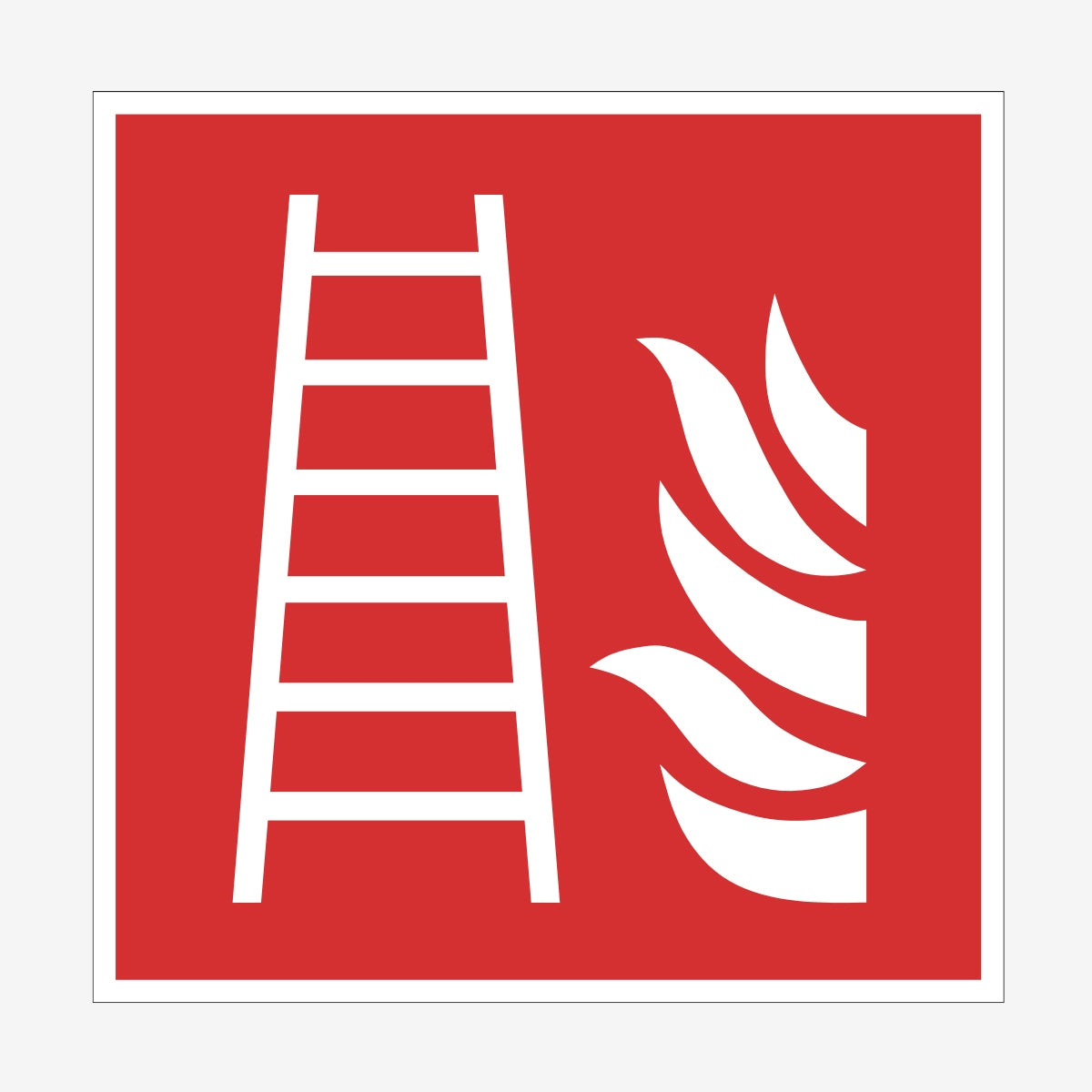 Brandstege ISO en Skylt från Nordisk skylt