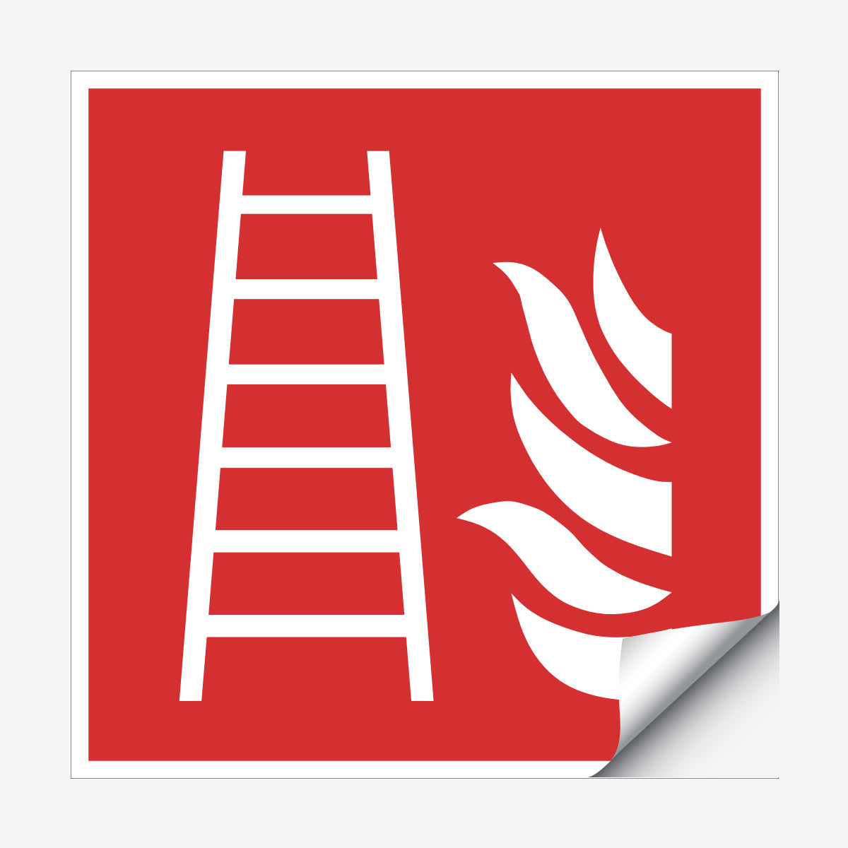 Brandstege ISO en Skylt från Nordisk skylt