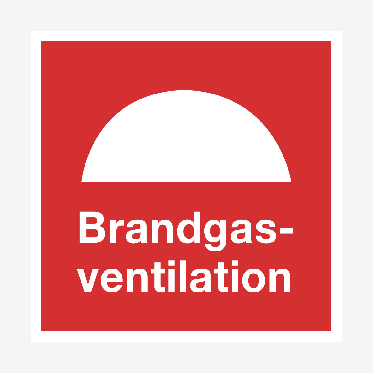 Brandgasventilation en Skylt från Nordisk skylt