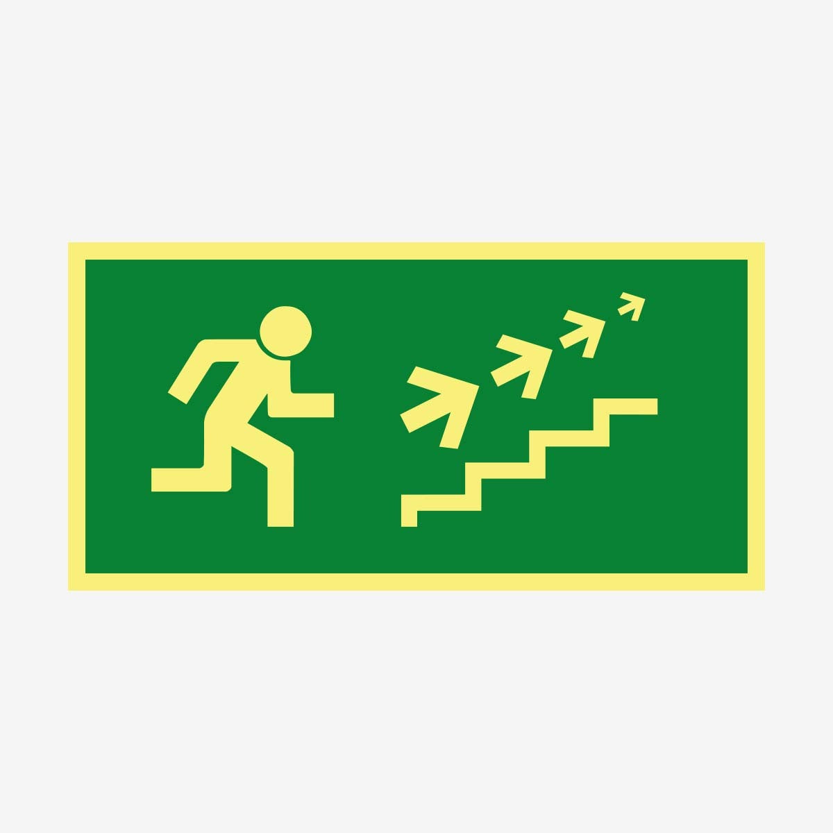 Nödut höger trappa upp en Skylt från Nordisk skylt