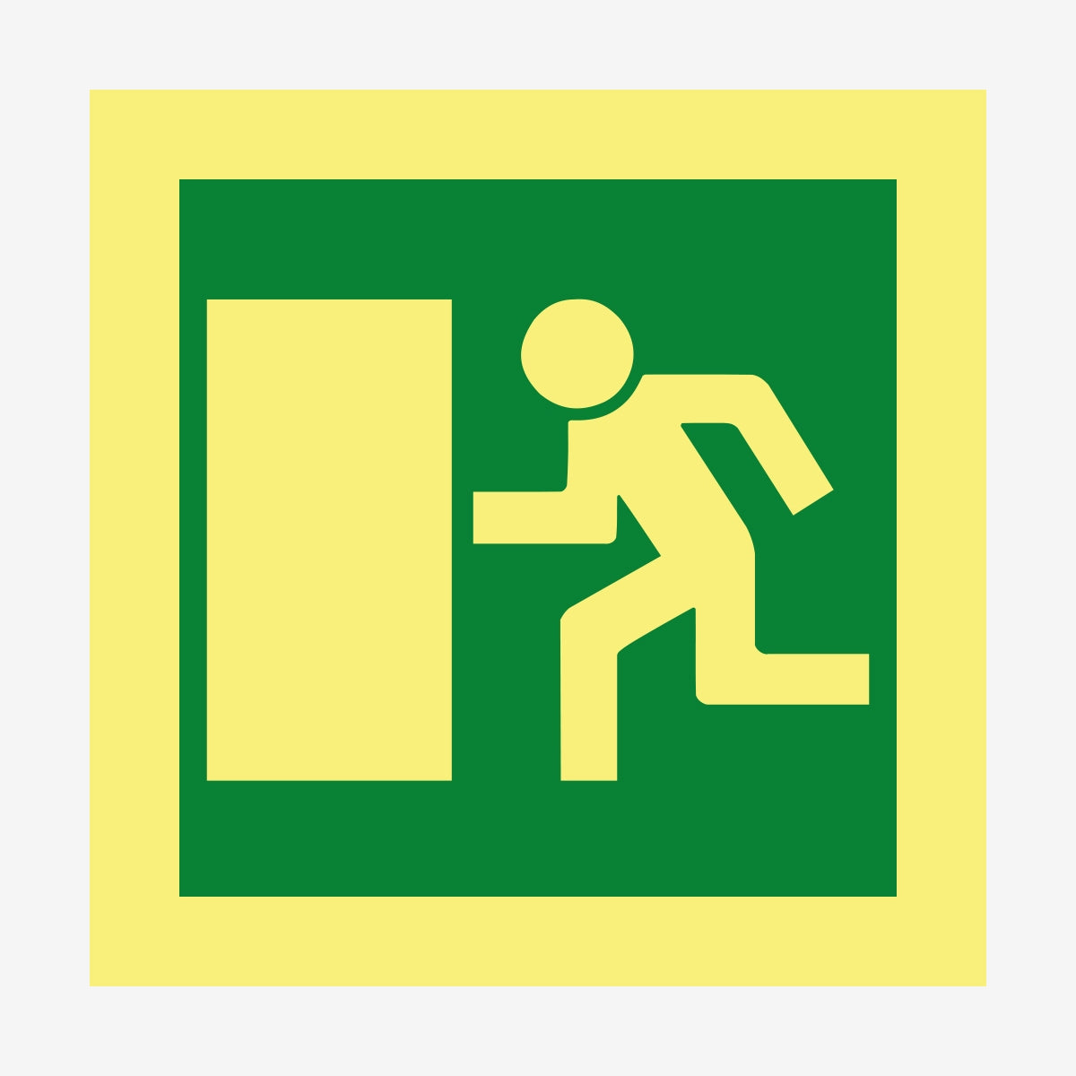 Nödut vänster en Skylt från Nordisk skylt