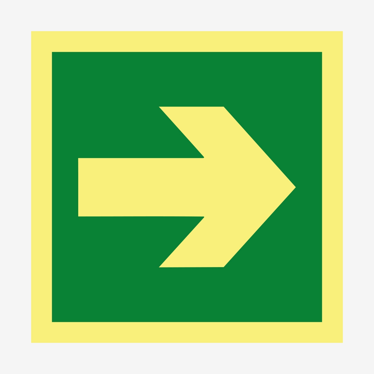 Riktningspil Rak en Skylt från Nordisk skylt