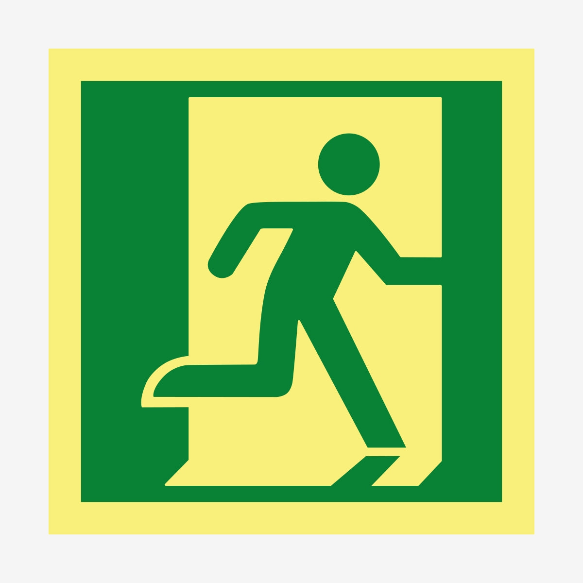 Nödut höger ISO en Skylt från Nordisk skylt