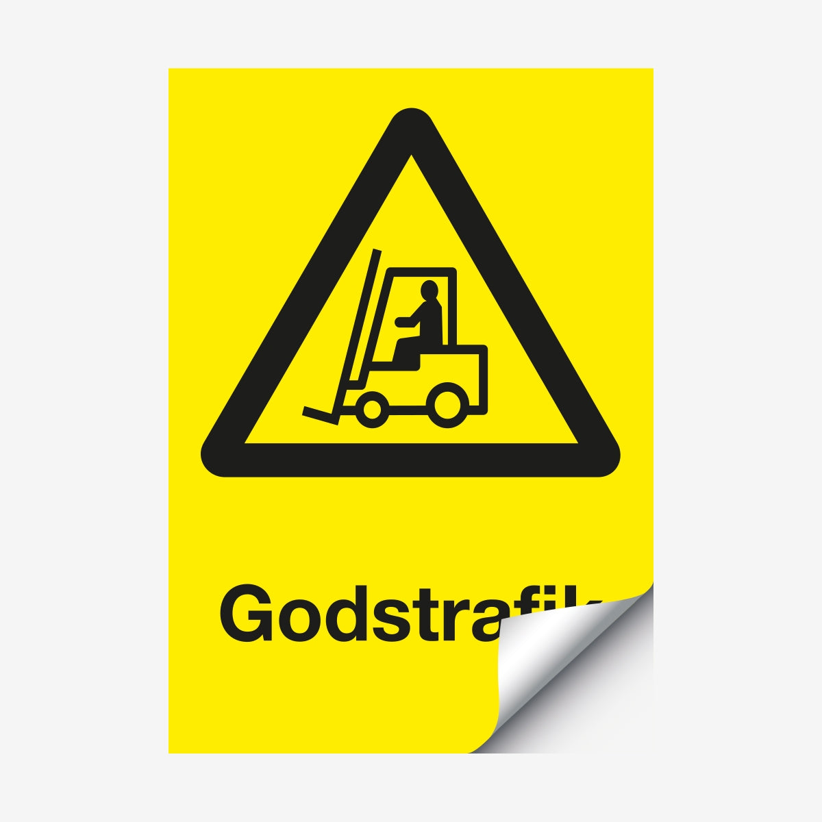 Godstrafik en Skylt från Nordisk skylt