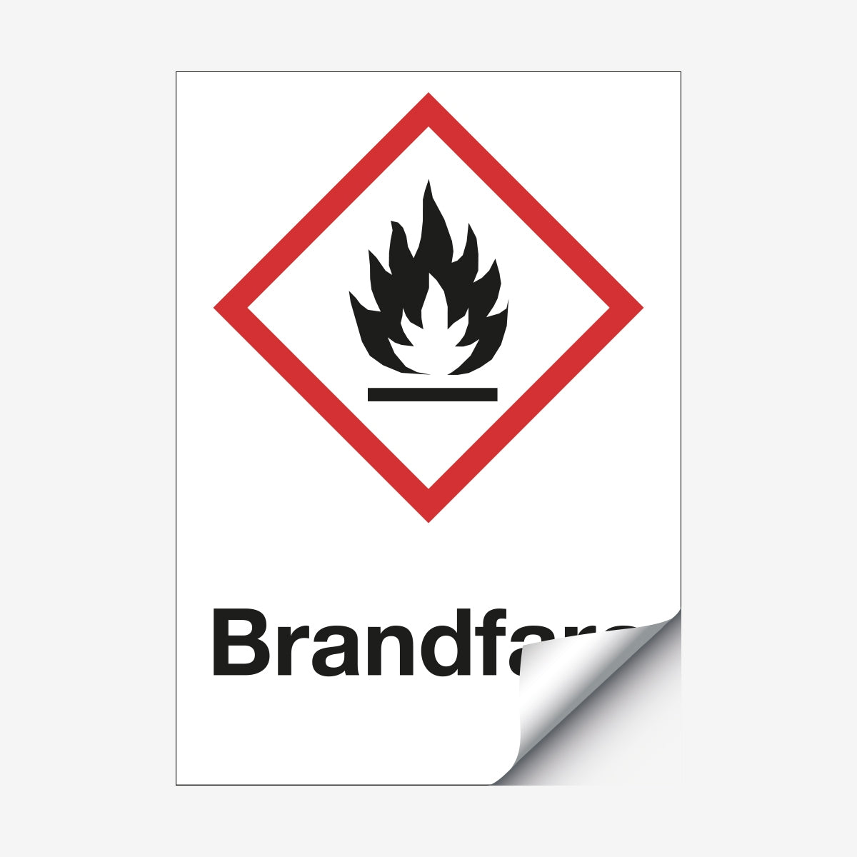 Brandfara en Skylt från Nordisk skylt