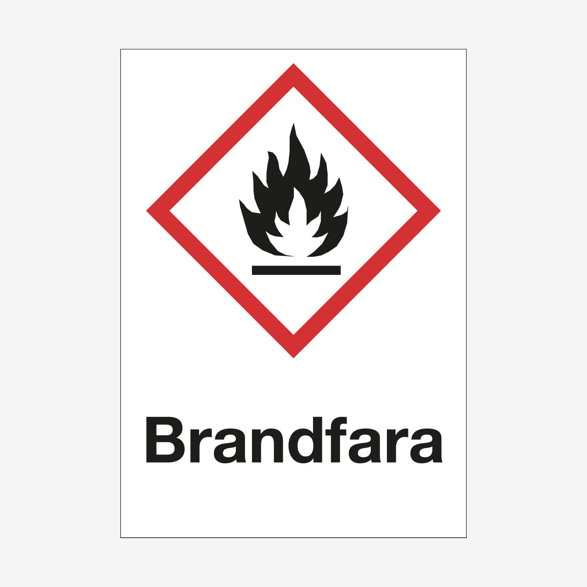 Brandfara en Skylt från Nordisk skylt