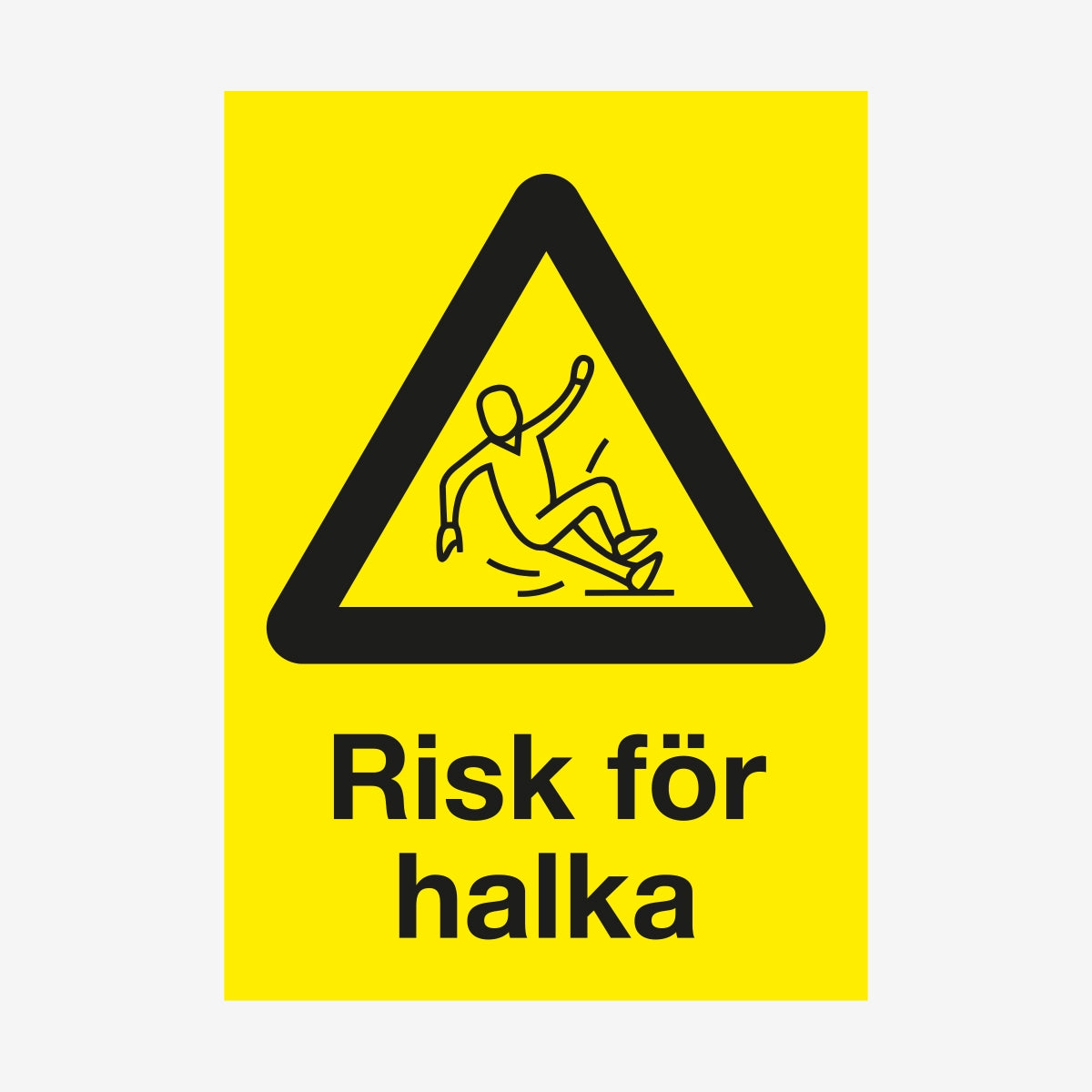 Risk för halka en Skylt från Nordisk skylt