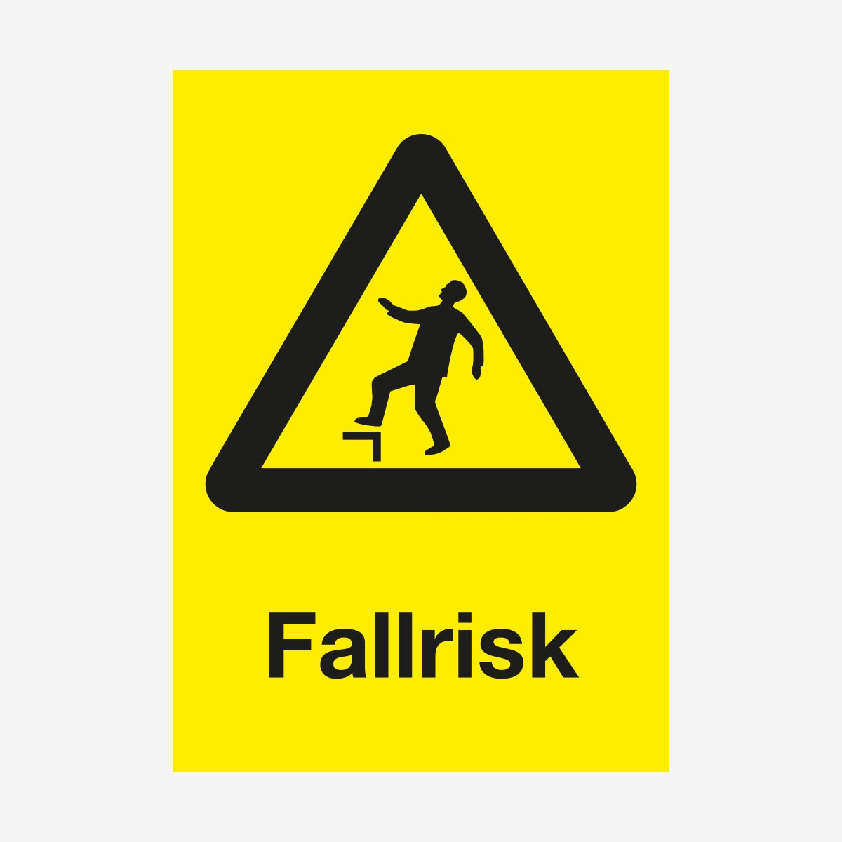 Fallrisk en Skylt från Nordisk skylt