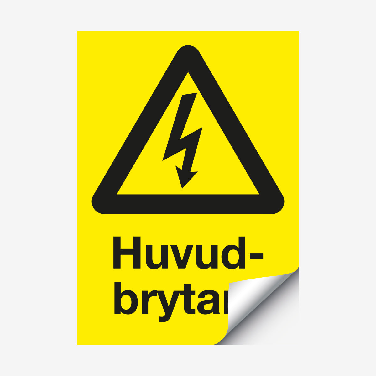 Huvudbrytare en Skylt från Nordisk skylt