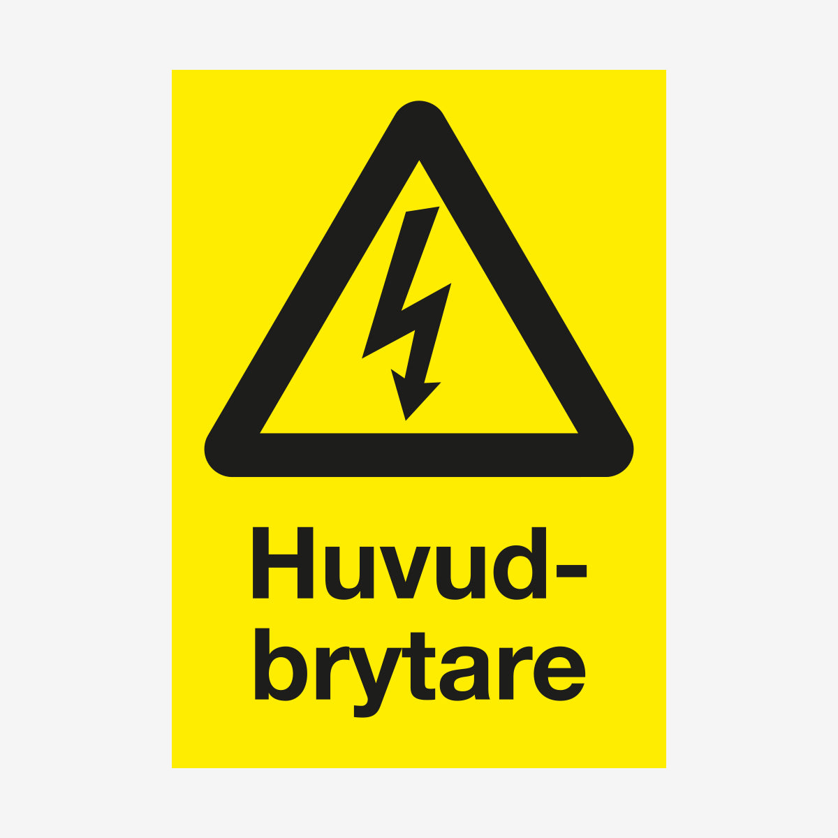Huvudbrytare en Skylt från Nordisk skylt