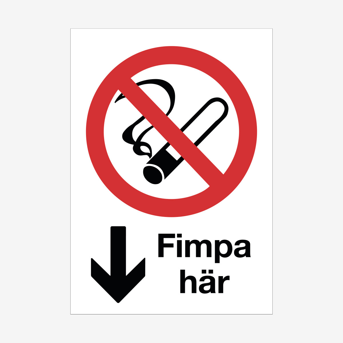 Fimpa här en Skylt från Nordisk skylt