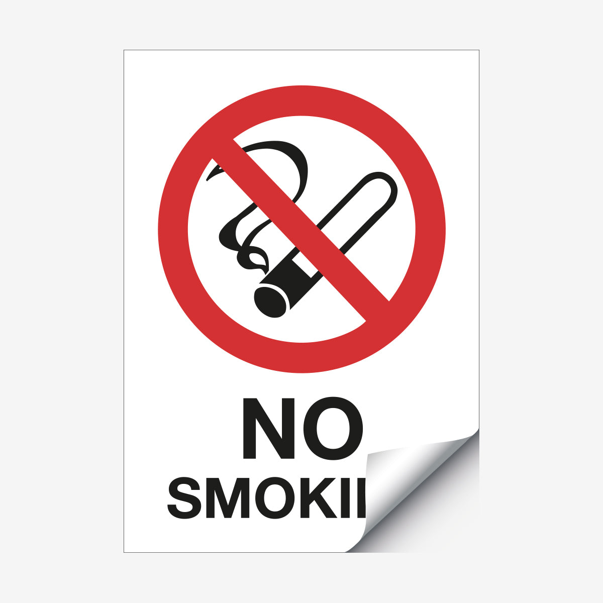 No smoking en Skylt från Nordisk skylt
