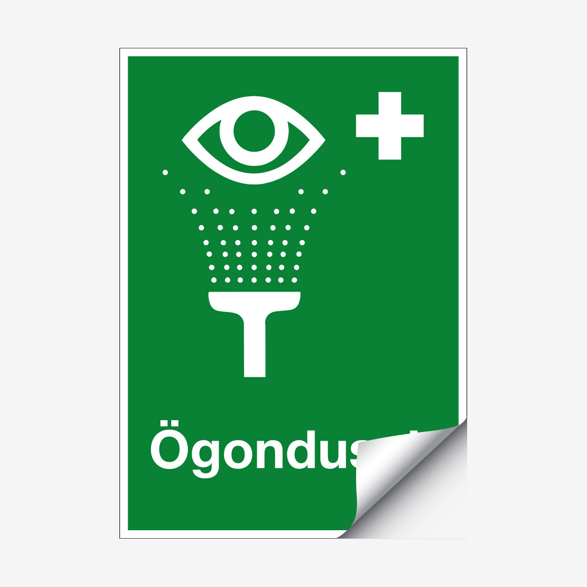 Ögondusch en Skylt från Nordisk skylt