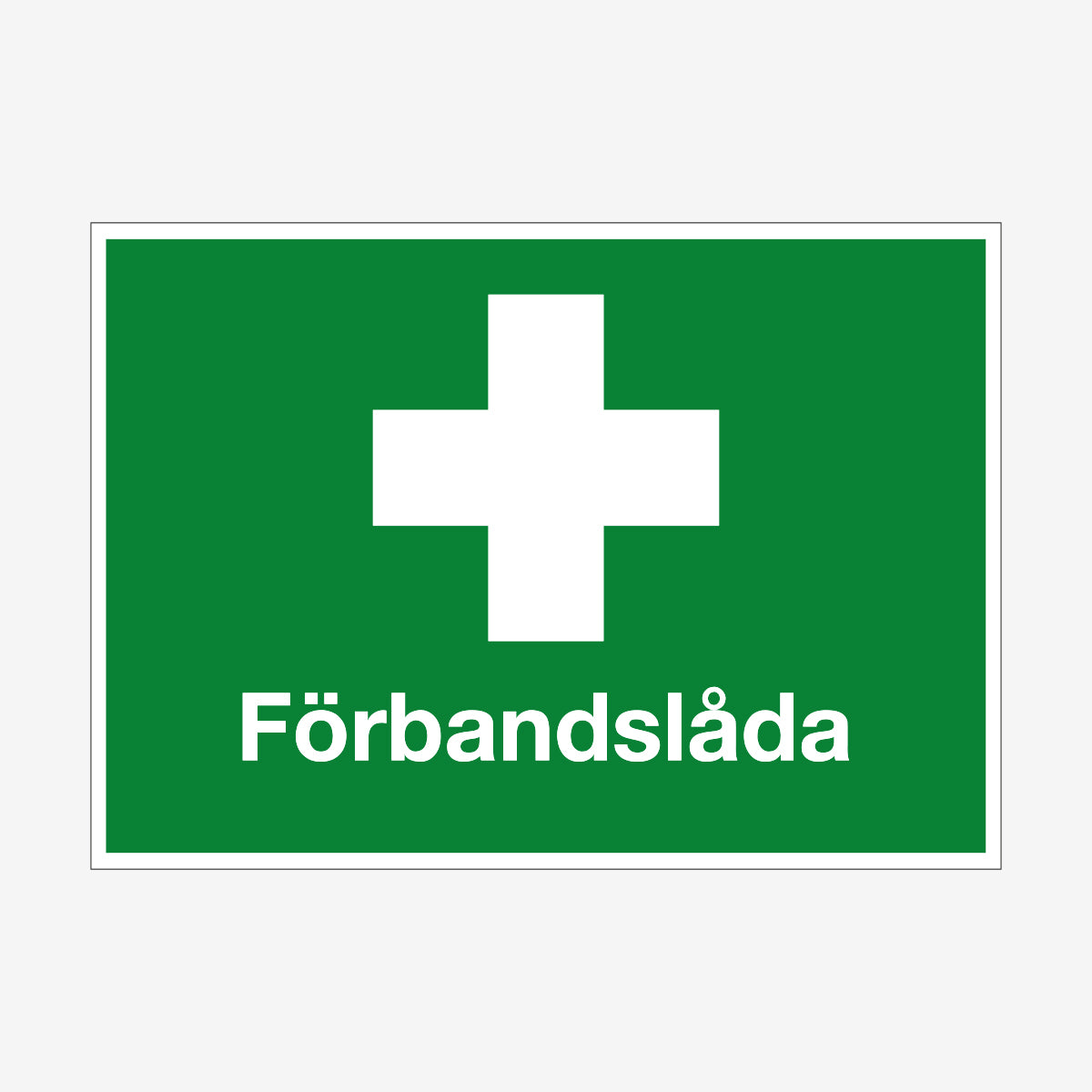 Förbandslåda en Skylt från Nordisk skylt