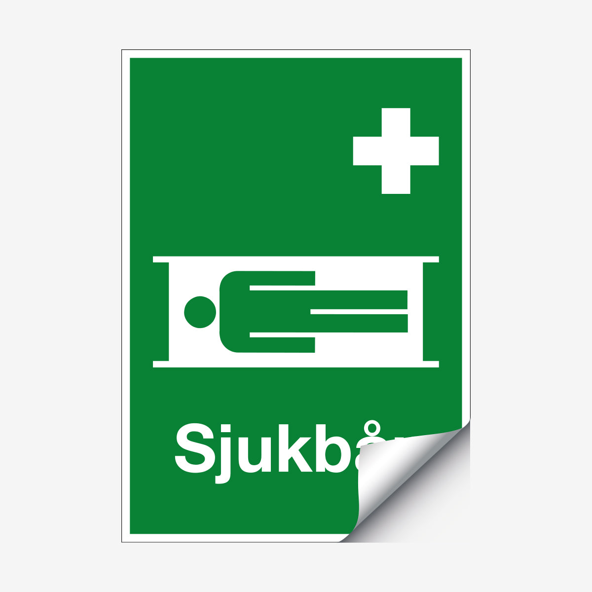 Sjukbår en Skylt från Nordisk skylt