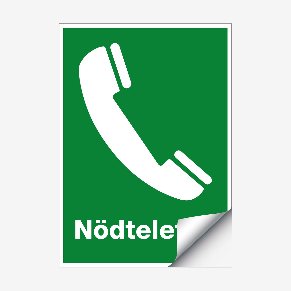 Nödtelefon en Skylt från Nordisk skylt
