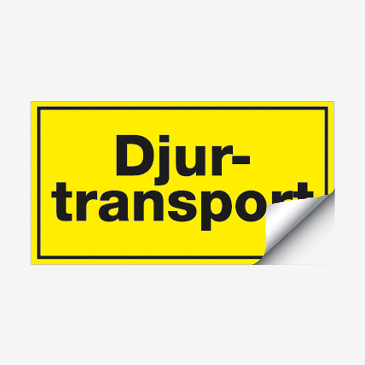 Djurtransport en Skylt från Nordisk skylt