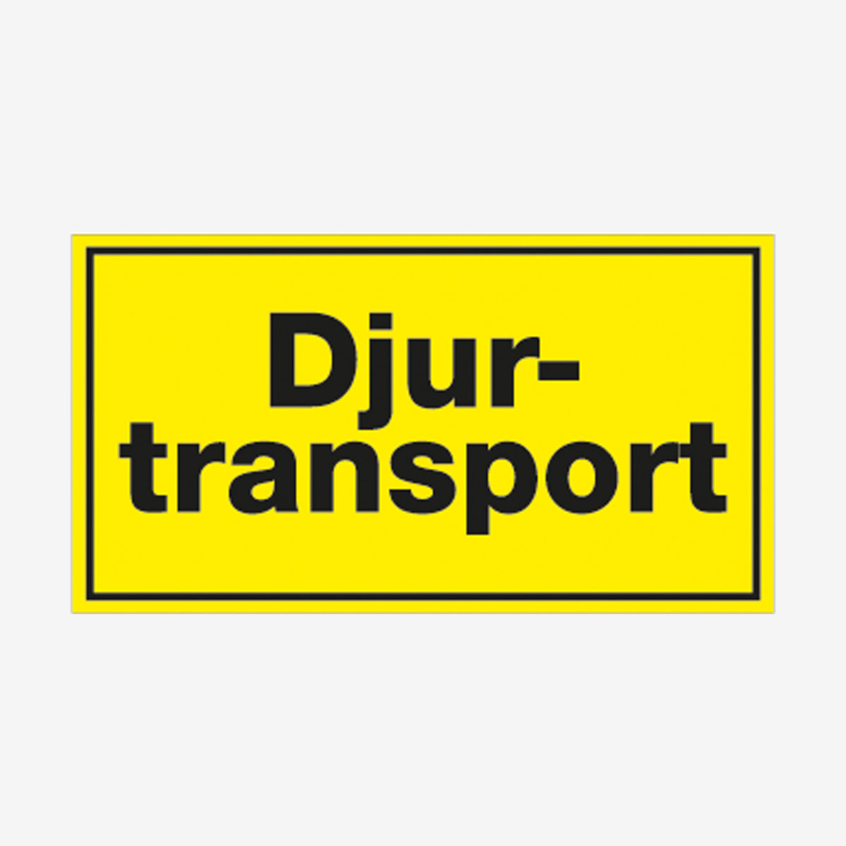 Djurtransport en Skylt från Nordisk skylt