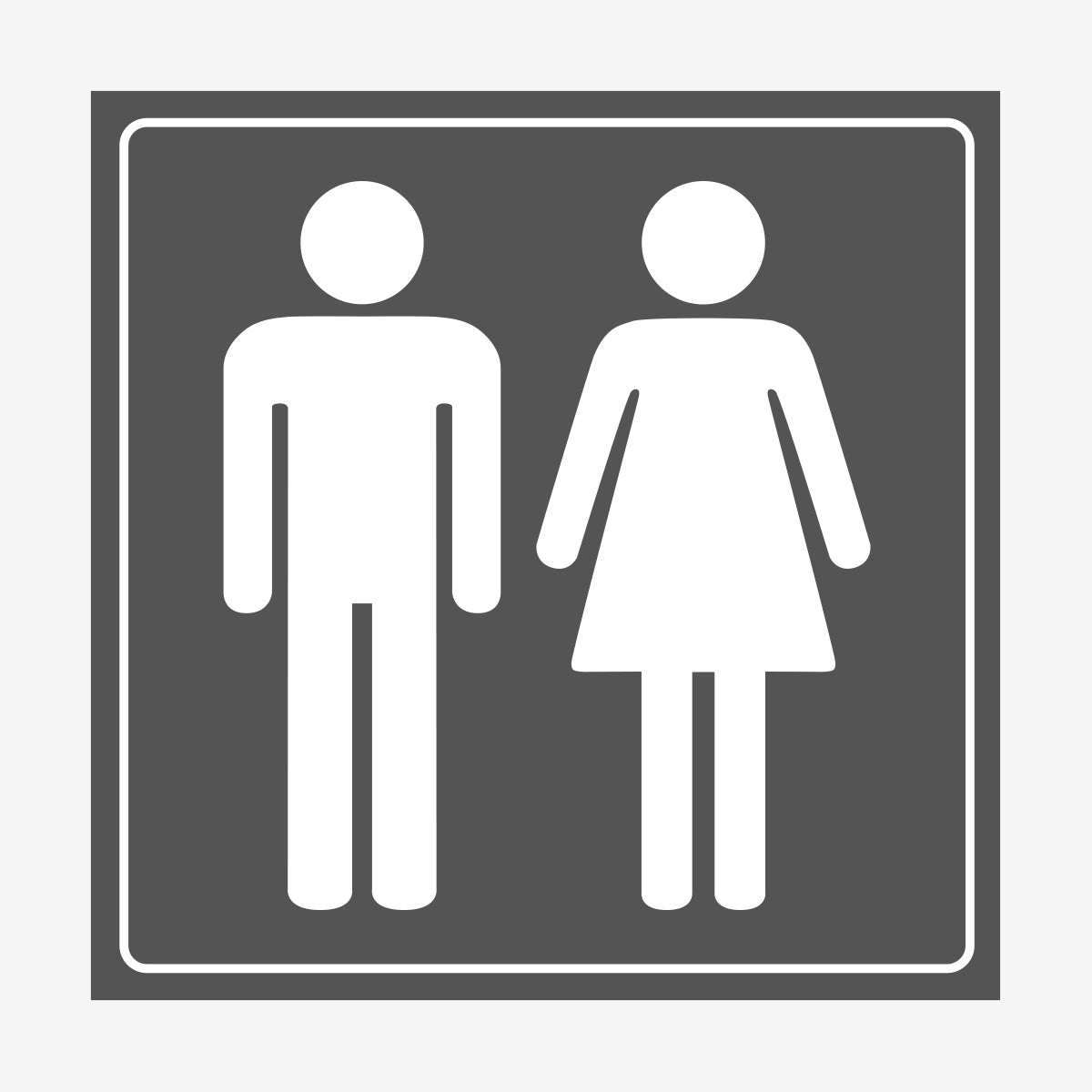 Herr- & Damtoalett en Skylt från Nordisk skylt