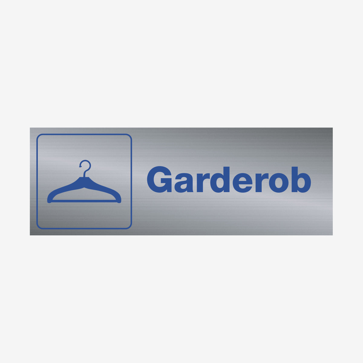 Garderob en Skylt från Nordisk skylt