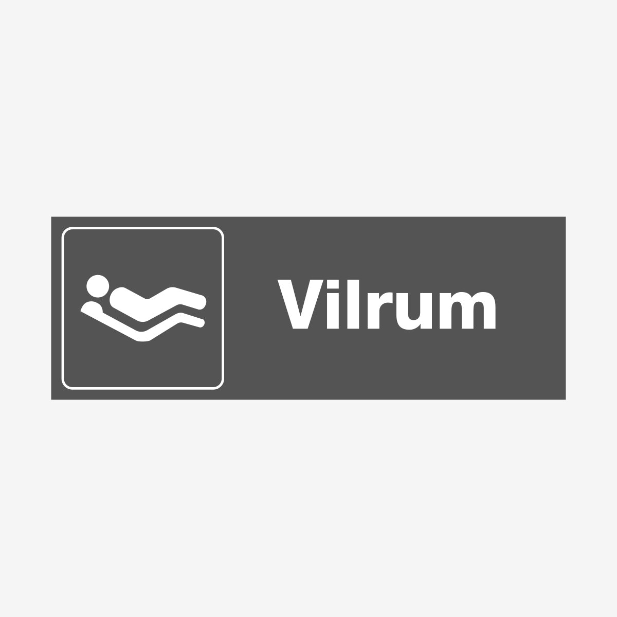 Vilrum en Skylt från Nordisk skylt