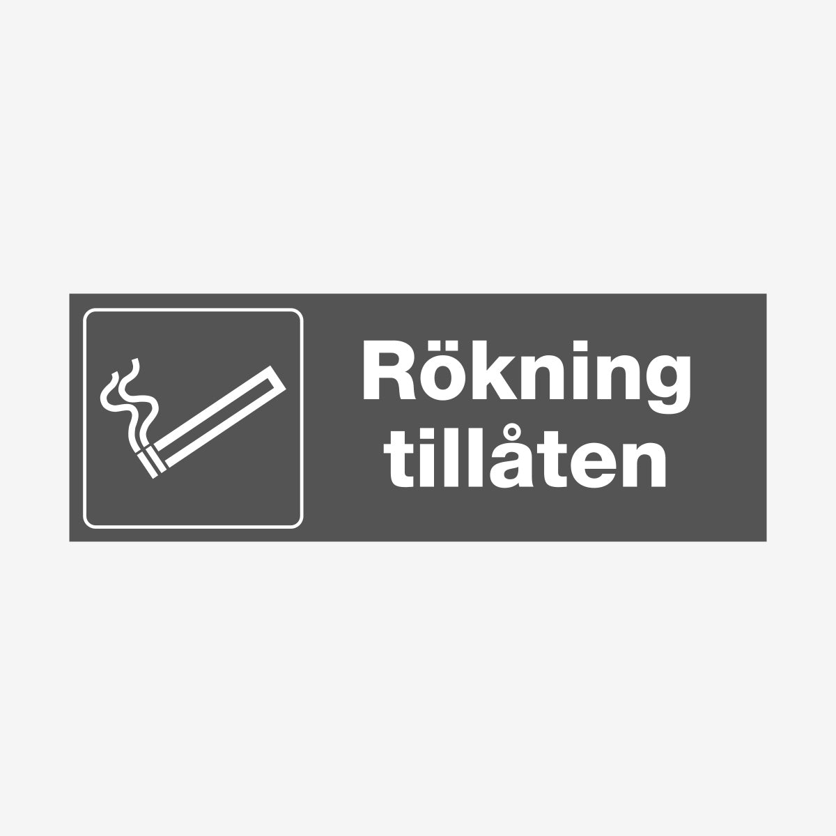 Rökning tillåten en Skylt från Nordisk skylt