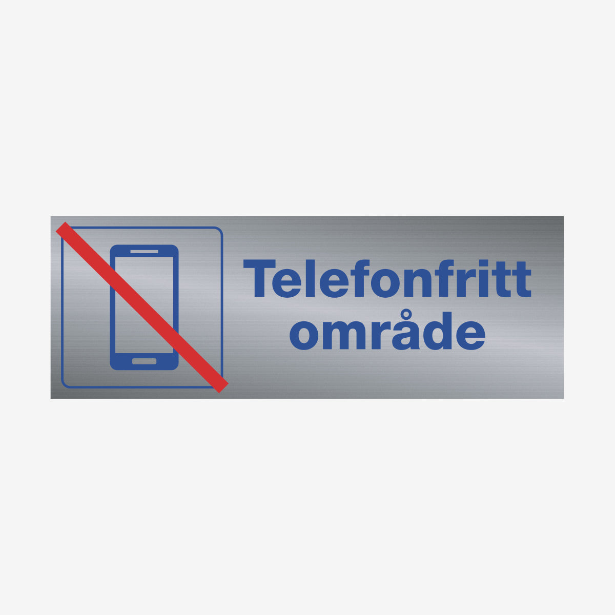 Telefonfritt område en Skylt från Nordisk skylt