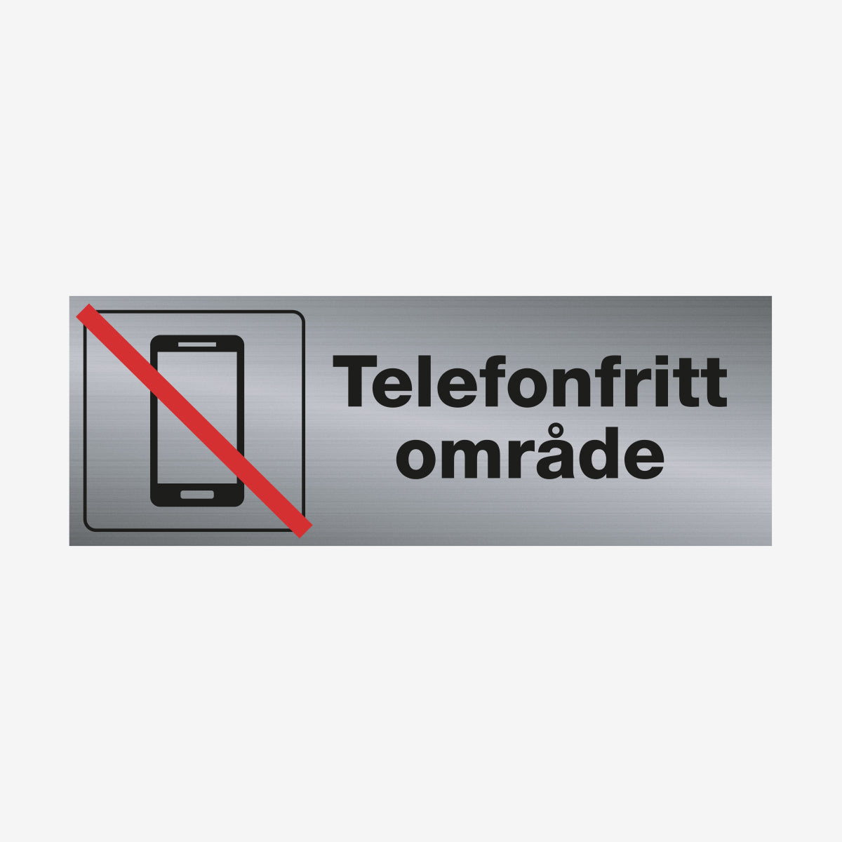 Telefonfritt område en Skylt från Nordisk skylt