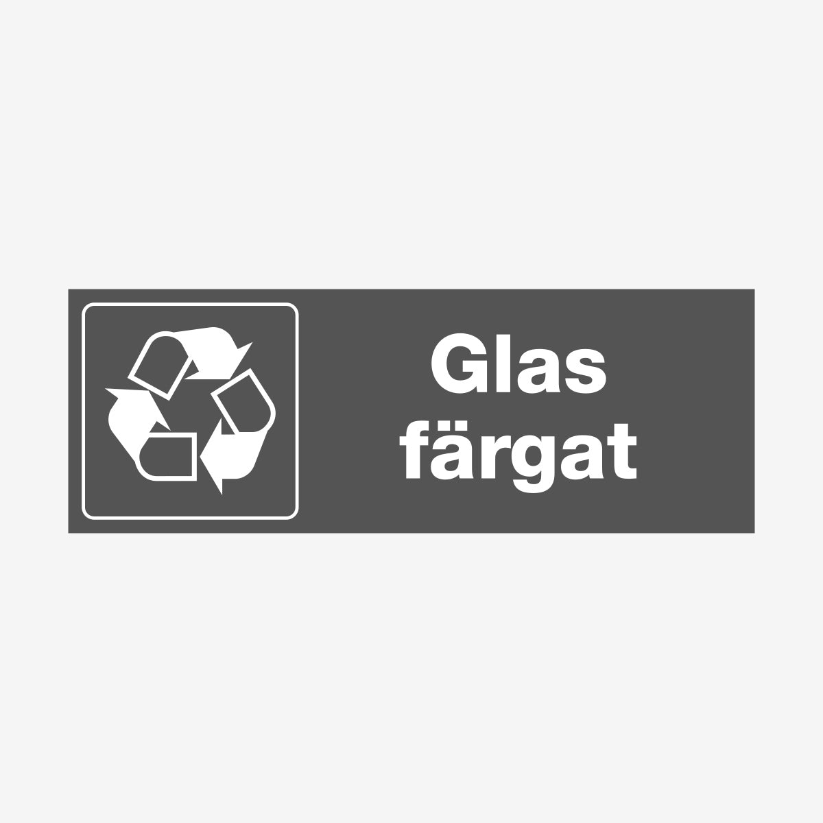 Glas färgat en Skylt från Nordisk skylt