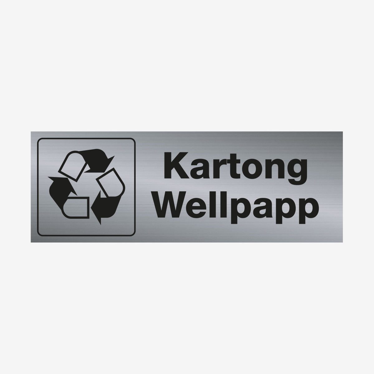 Kartong wellpapp en Skylt från Nordisk skylt