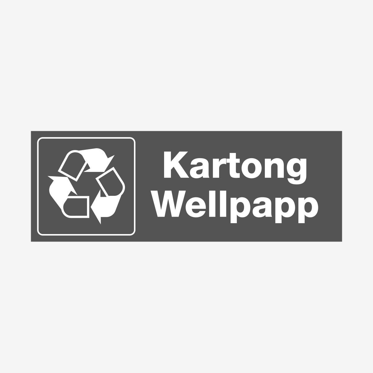 Kartong wellpapp en Skylt från Nordisk skylt