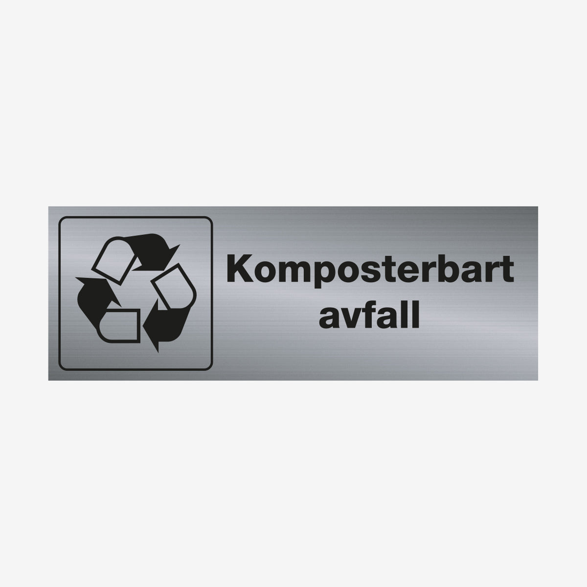Komposterbart avfall en Skylt från Nordisk skylt