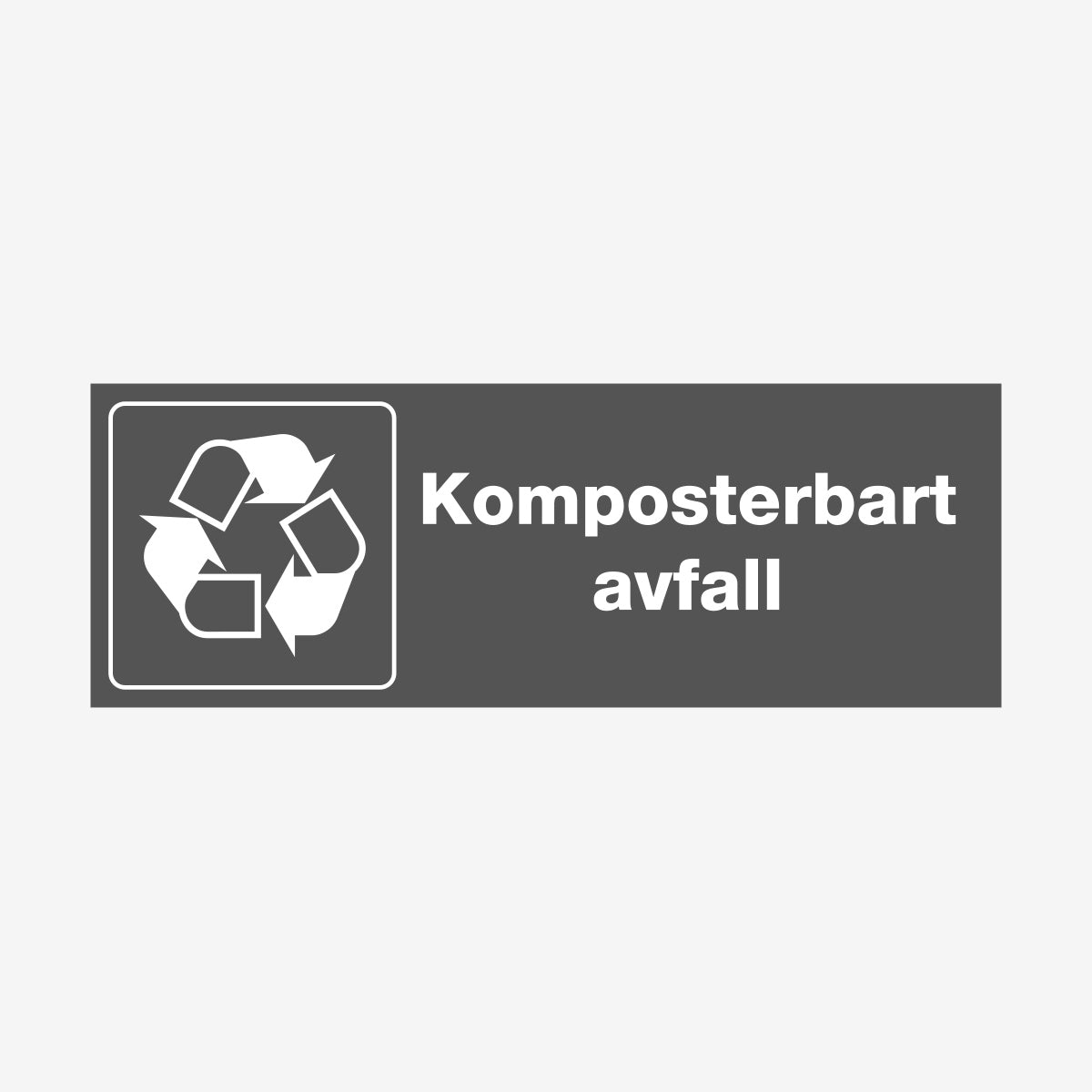 Brännbart avfall en Skylt från Nordisk skylt