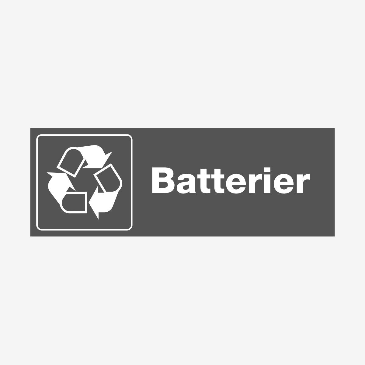 Batterier en Skylt från Nordisk skylt