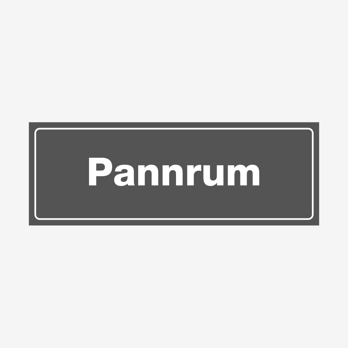 Pannrum en Skylt från Nordisk skylt