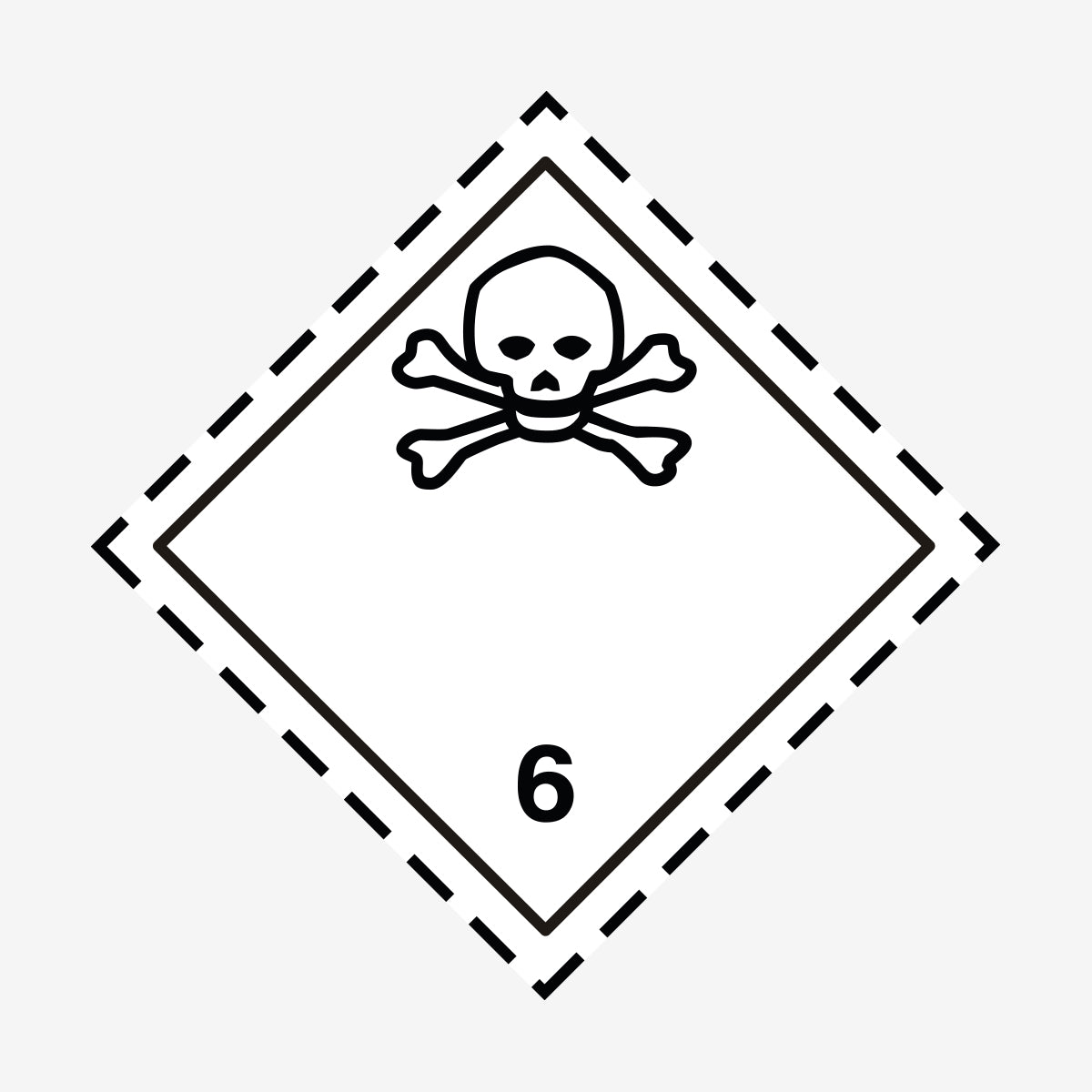 Giftiga gaser nr. 6.1 en Skylt från Nordisk skylt