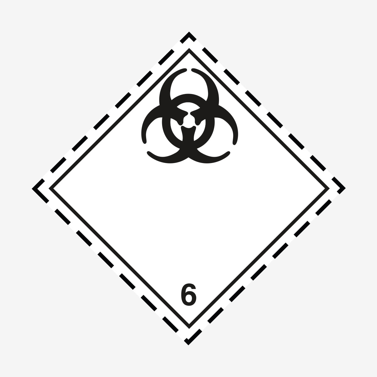 Smittförande ämnen nr. 6.2 en Skylt från Nordisk skylt