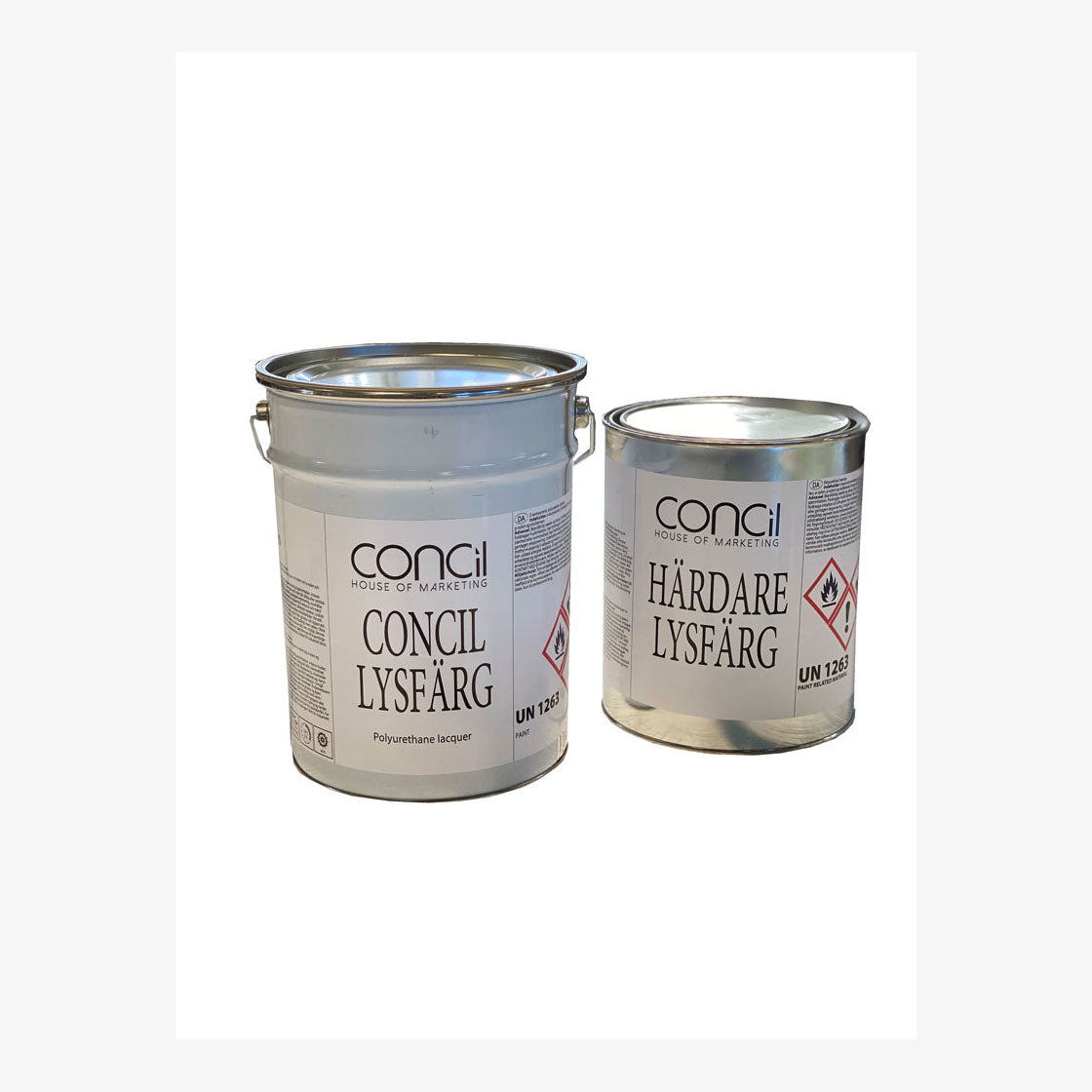 Concil lysfärg inkl. härdare en Skylt från Nordisk skylt