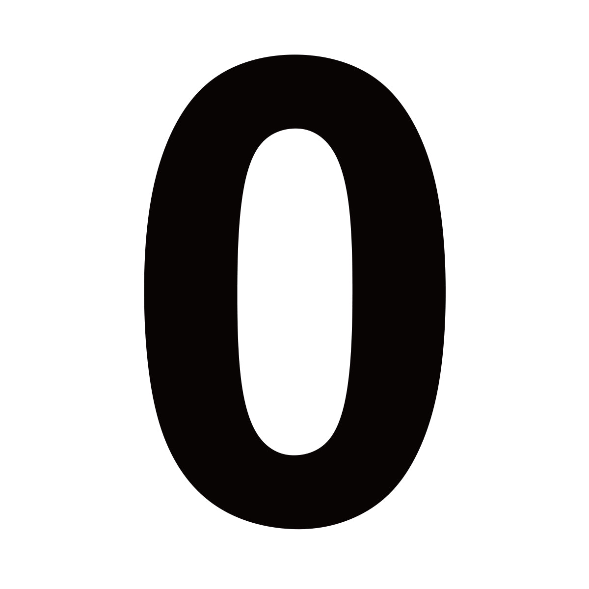 Fasadsiffra 0 en Skylt från Nordisk skylt