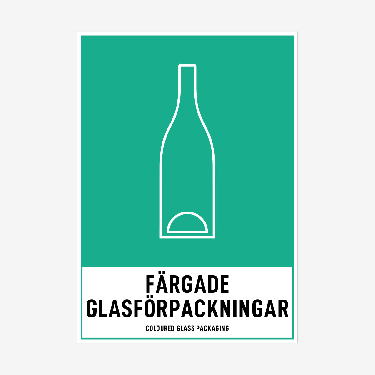 Färgade glasförpackningar