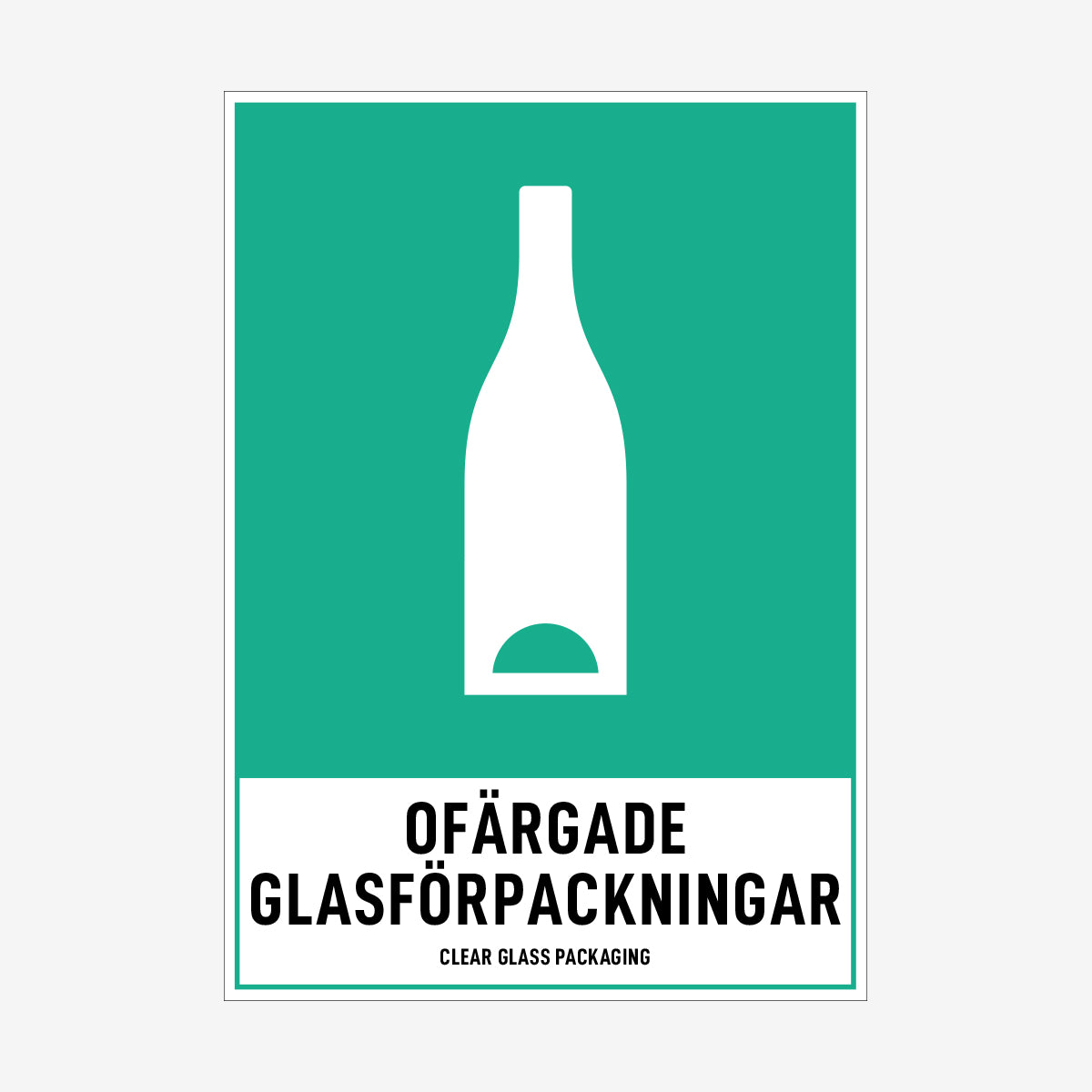 Ofärgade glasförpackningar