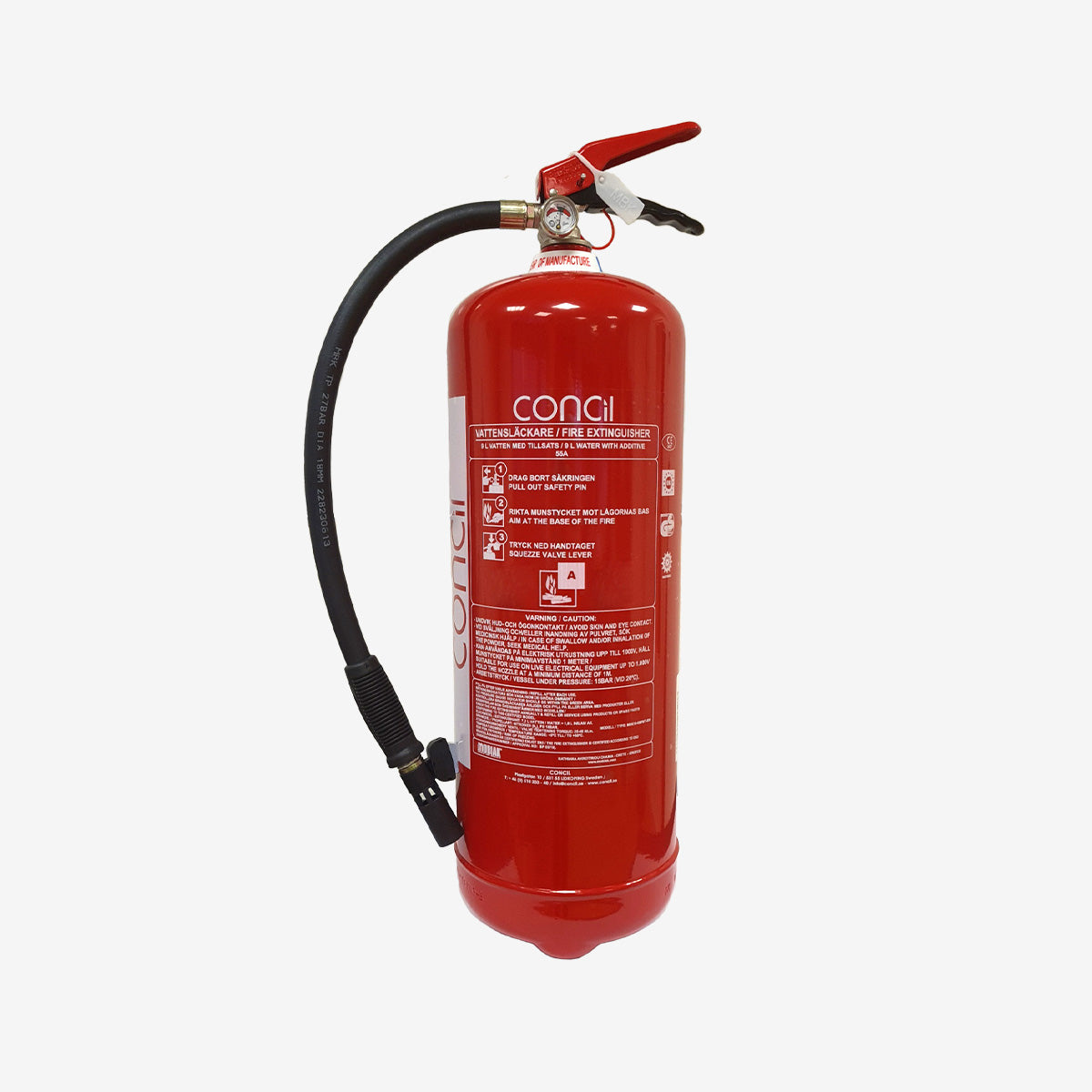 Vätskesläckare – Vatten med tillsats 9 L (55A) en Brandskydd från Nordisk skylt