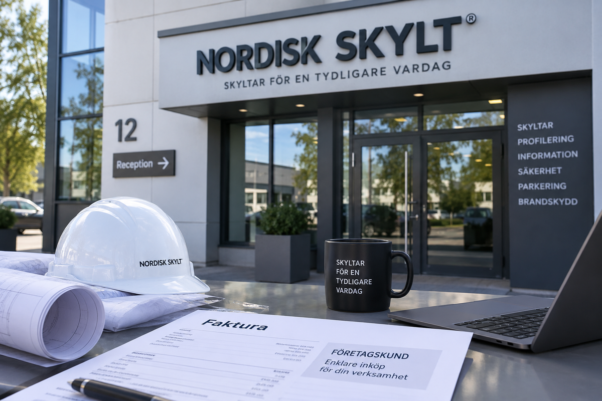Skyltar för företag och nu kan du betala mot faktura