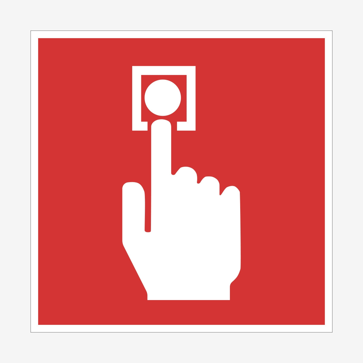 Brandlarmsknapp en Skylt från Nordisk skylt