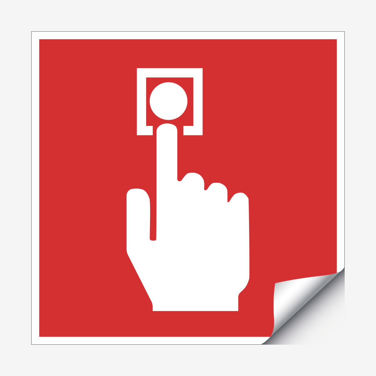 Brandlarmsknapp en Skylt från Nordisk skylt